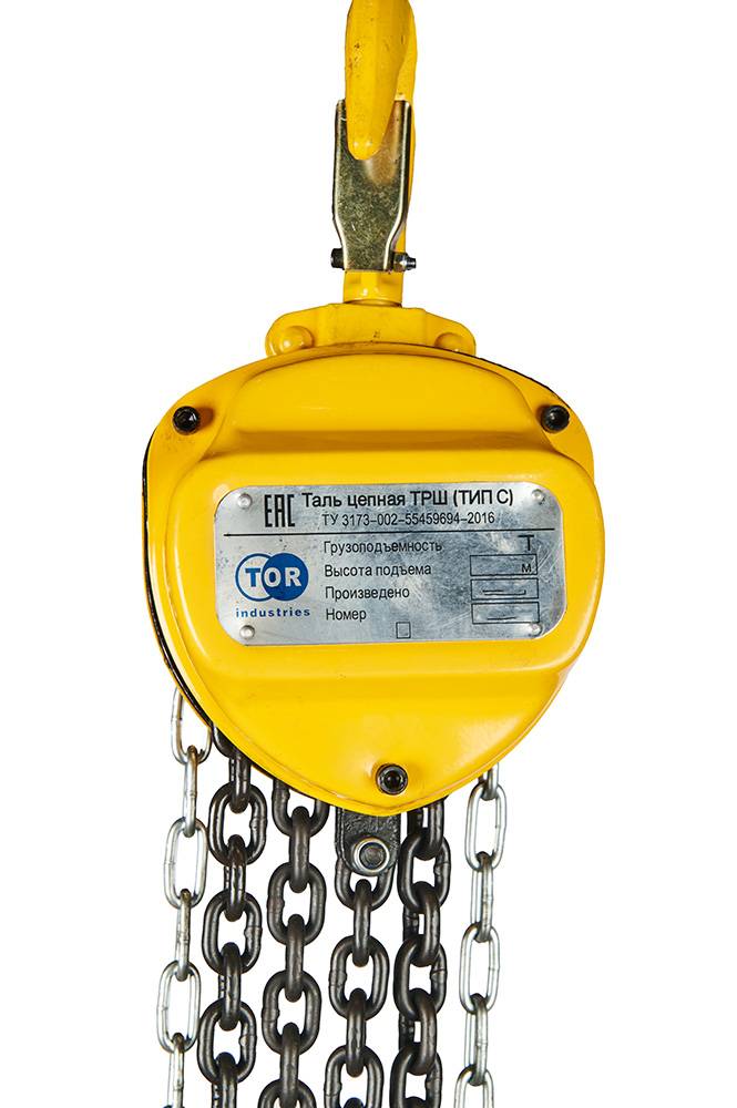 Таль ручная шестеренная TOR ТРШ C 2ТХ6М BASE
