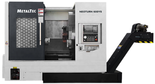 MetalTec NeoTurn 60DYS (Syntec) - Токарный станок ЧПУ с наклонной станиной и противошпинделем