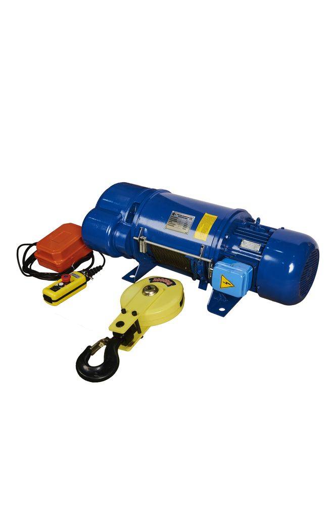 Таль стационарная на лапах  2т  6м 380В электрическая канатная TOR CD