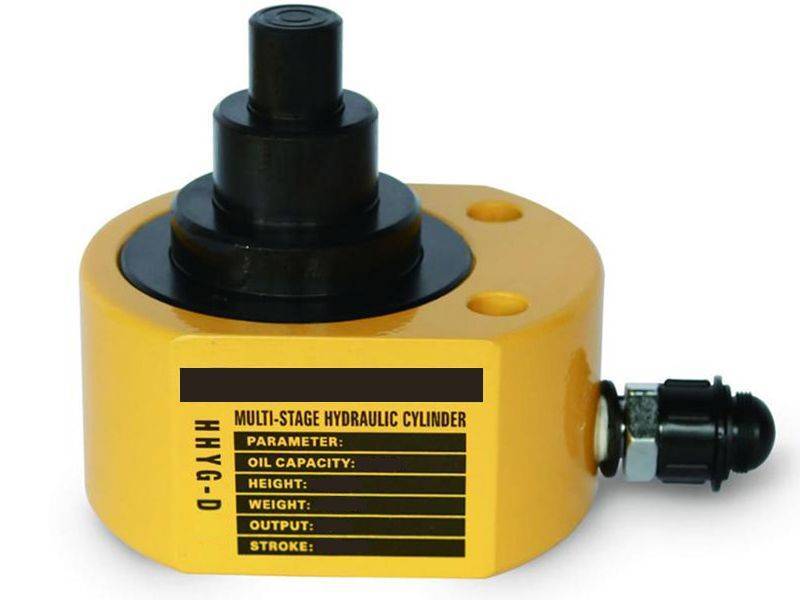 Домкрат гидравлический телескопический низкий TOR ДТ50Г66 50 т (3 уровня)