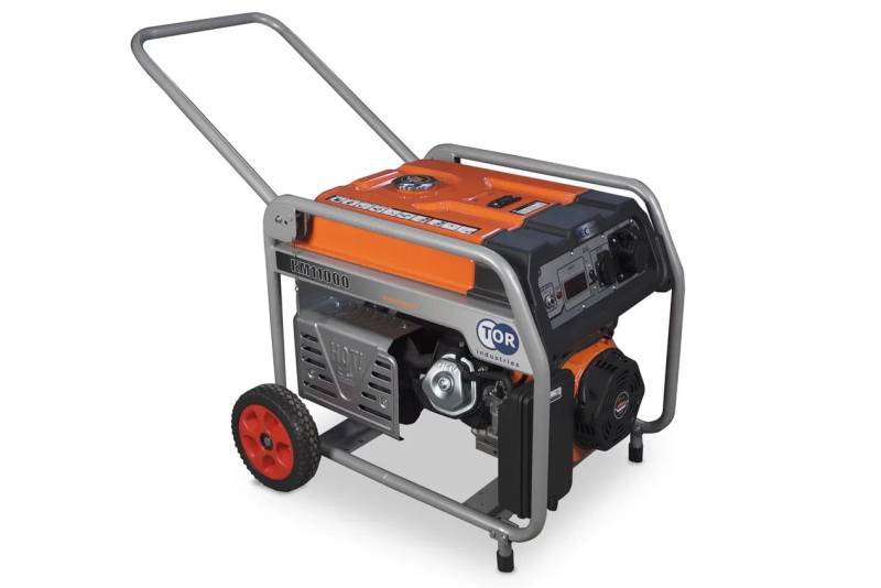 Генератор бензиновый 9,0 кВт 220В 26 л с электростартером и колесами TOR KM13000H