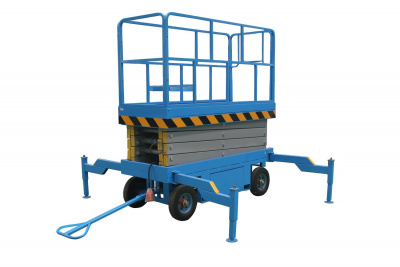 Подъемник ножничный передвижной 2000 кг 12/14 м TOR SJY-2-12 AC 380В сетевой (Y)