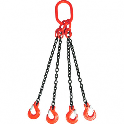 Строп цепной TOR 4СЦ г/п 6,7 т 9,0 м с самозакрывающимися крюками