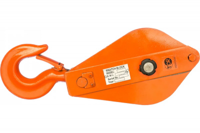 Блок монтажный однорольный с  крюком TOR 10 т с откидной щекой (S)*