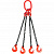 Строп цепной TOR 4СЦ г/п 3,15 т 1,0 м с самозакрывающимися крюками