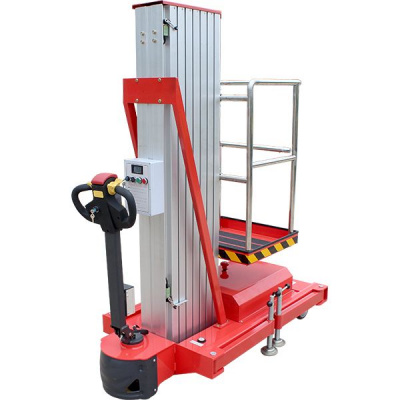 GROST Single Mast Drive 125-9 AC/DC Самоходный телескопический подъемник с питанием от аккумуляторов.