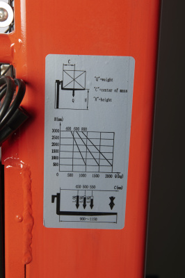 Штабелер гидравлический с электроподъемом TOR 15/25, 1,5 т 2,5 м (CTD)